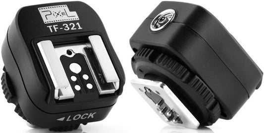 TF-321 Pixel Pixel e-TTL Flash Hot Shoe to Pc Adapter for Canon DSLRs and Flashguns