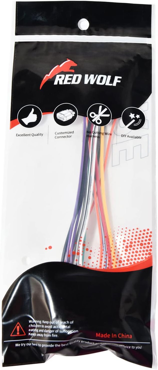 1995-2008, 1990-2008 RED WOLF Radio Install Wiring Harness for Nissan Infiniti Replacement for Aftermarket