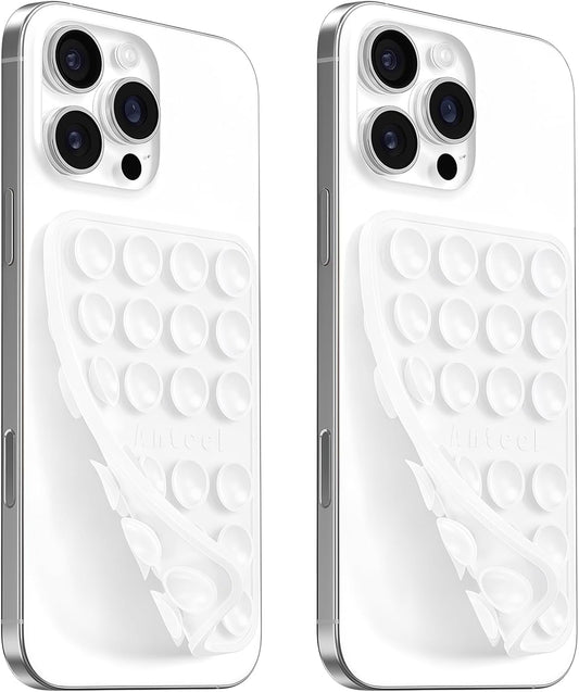 AZXYI 2.36"x3.66" Double-Sided Silicone Suction Phone Case Mount, Durable, Hands-Free Non Slip Accessories, Enhanced