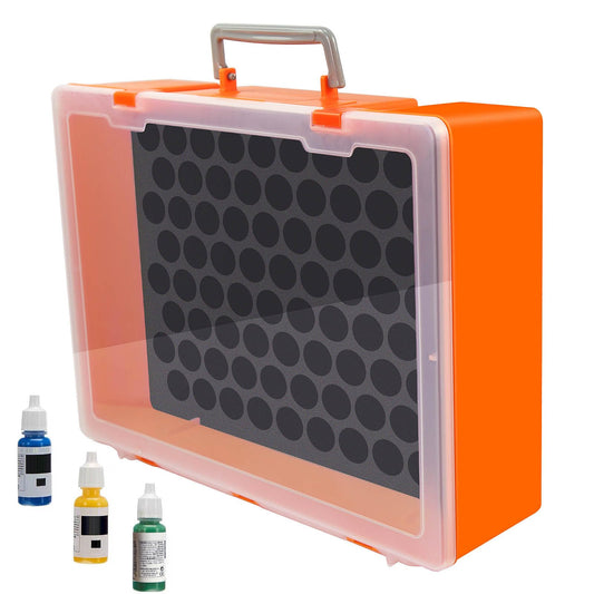 1set Model Paint Bottle Organizer Holds 84pcs 17ml Bottles Pigment Bottle Storage Suitcase Portable SN03 Miniature Paint Storage