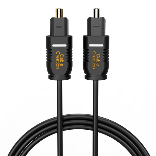 3.3FT, PS4, CableCreation Optical Digital Audio Cable Thin Fiber Optic Toslink Gold Plated S/PDIF Cord for Home