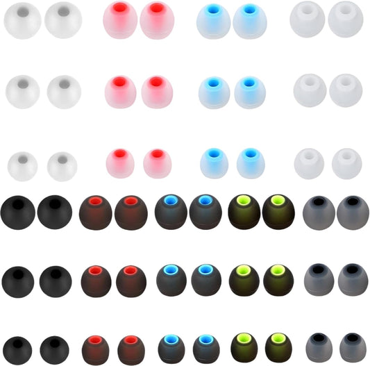 WenTigDY 54Pcs,3 9 3.8mm -5.1mm) Earbud Replacement Tips Sizes S/M/L, Colors Silicone Tips Headphone Covers Ear Bud
