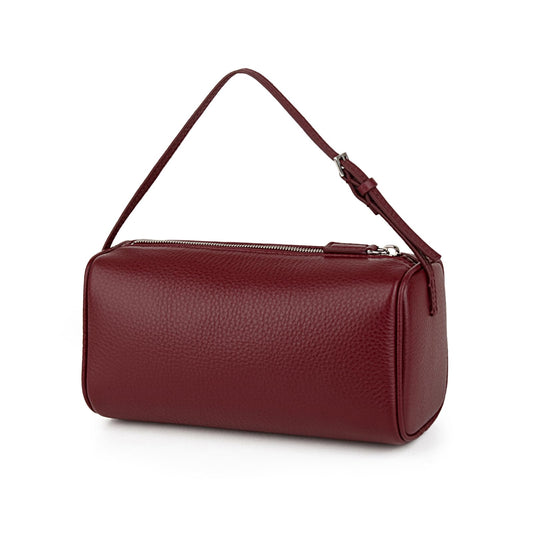 DONNAIN Premium Full-Grained Leather Crossbody Purses for Women, Hobo Bags for Women Crossbody with Adjustable Strap (Bordeaux, Small)