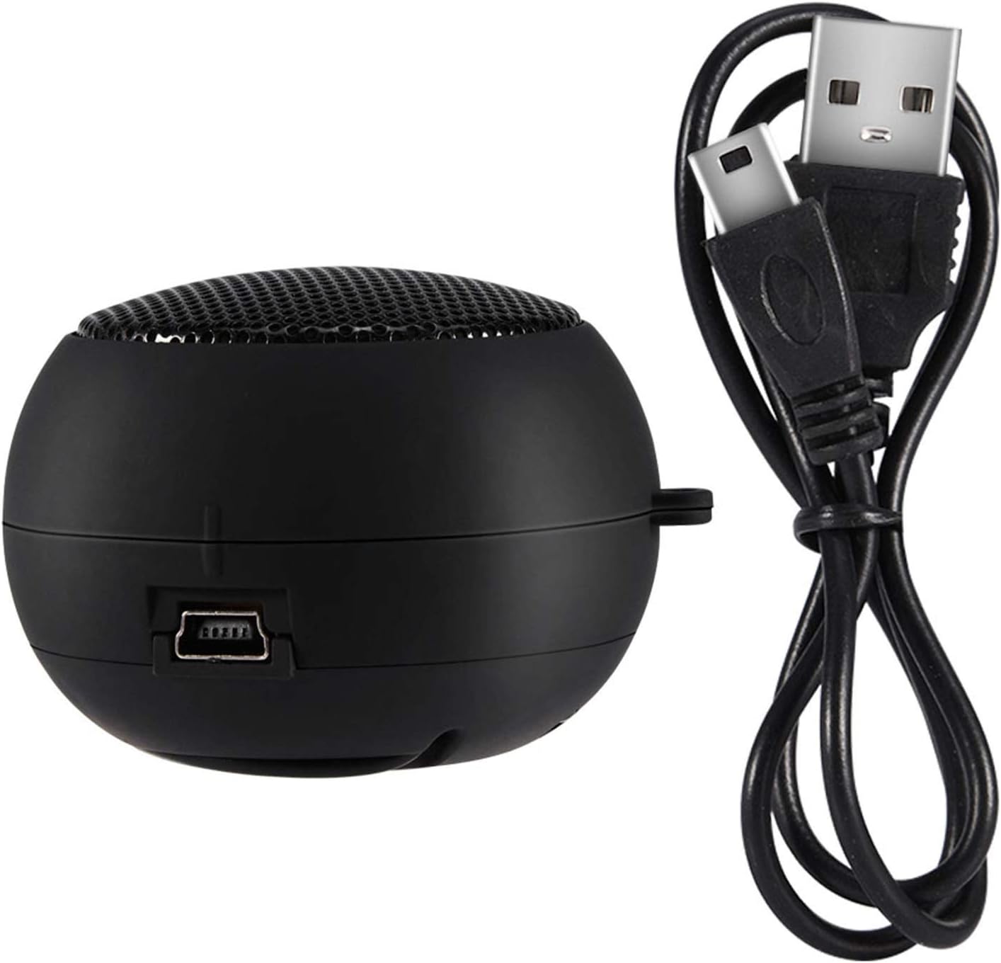 ciciglow 3.5mm MP3, MP4, MP5, 2.0 2.0 1.5in Travel Speaker, Mini Portable Audio Jack Speaker with USB Charging Cable