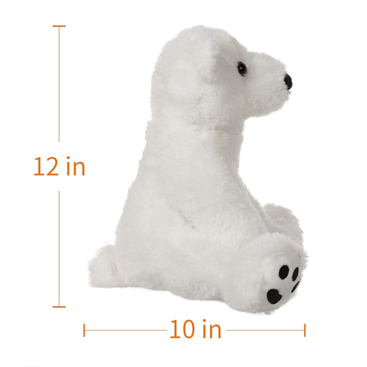 Apricot Lamb Toys Plush White Polar Bear Stuffed Animal Soft Cuddly Perfect for Child （Medium ，12 Inches
