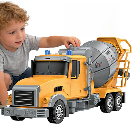 14 Inch Large Cement Mixer Truck with Sounds,Kids Toys for 3 4 5 6 7 8 Years Old Boys,Kids Boy Toys Christmas Birthday Gift Car