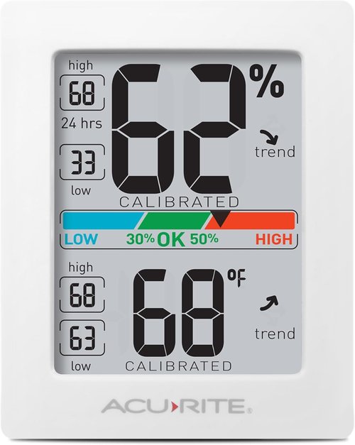 AcuRite Humidity Meter - Digital Thermometer & Hygrometer with Comfort Scale | 3 x 2.5 Inches, White
