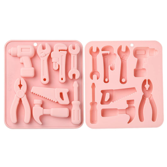 UR URLIFEHALL 2 Pcs Silicone Tool Molds Screwdriver Hammer Wrench Shape Chocolate Molds for Cake Decoration Candy Soap Cookie Ice Cube Crafts