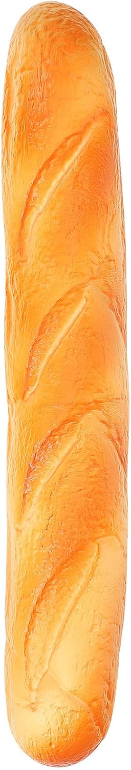 14" Garneck Artificial French Baguette: Realistic Fake Bread Loaf Model, PU Soft Squishy Baguette for Kitchen Home