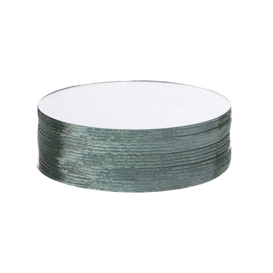 SEWACC Decorative Crafts Mirrors 20pcs Mini Oval Mirrors Craft Mirrors Tiles Women Make Up Mirror Unfinished Mirror Lens Glass Mosaic Tile for DIY Craft Projects (5.5X3.6cm) Round Mirror Tiles