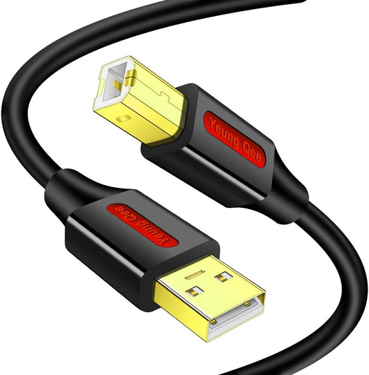 Yeung Qee 1.5 2.0 (1.5ft/0.5M) Printer Cable FT,USB Printer Cable High Speed USB A Male to Type B Male Scanner Cord
