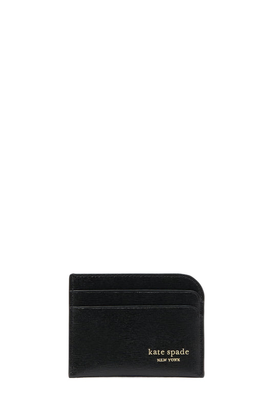 kate spade new york Devin Saffiano Leather Card Holder, Black