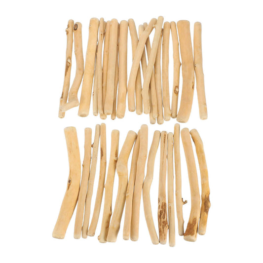 MECCANIXITY 5.9" Natural Driftwood Pieces, 0.3" to 0.6" Dia Driftwood Twigs for Crafts Drift Wood Sticks for DIY Crafts Photo Props Wall Decor, Wood Color