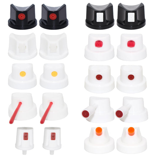 20PCS Spray Paint Caps & Nozzles Kit – Adapter Set for Male & Female Cans, Spray Can Nozzle, Spray Control Kit,Graffiti Spray Paint Caps,Bottle Nozzle Replacement