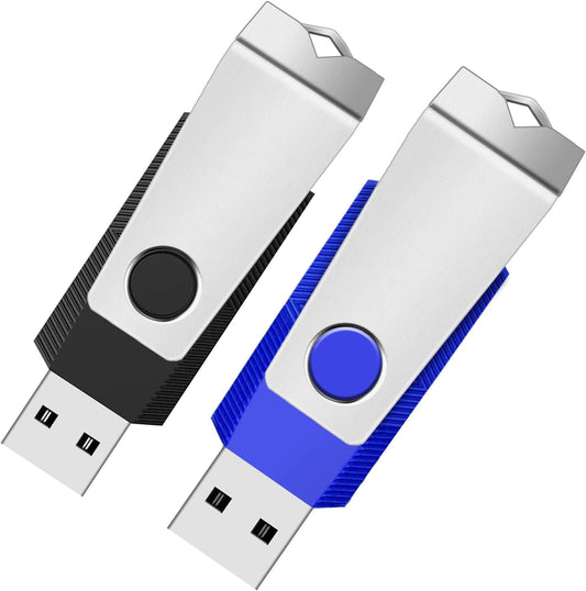 Wooolken 4GB 2 Pack, 2.0 Flash Drive USB Thumb Drives Memory Stick with LED Light and Lanyards for Storage and Backup