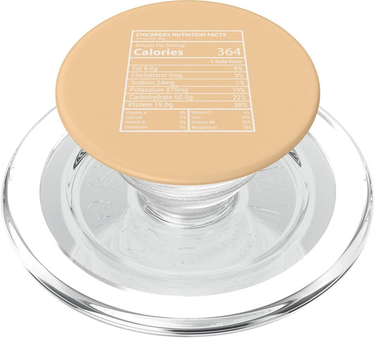 Chickpeas Nutrition Data Graphic Collective Chickpeas Nutrition Facts Macro Label Design PopSockets PopGrip for MagSafe