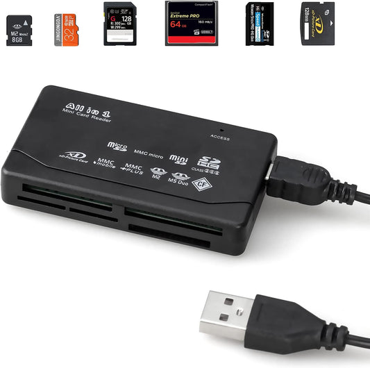 Wansurs 6 1 Pro/M2 Win7,8,10,11 Micro SD Card Reader, in Memory Card Reader for SD/Micro SD/CF/XD/MS Card, Compatible