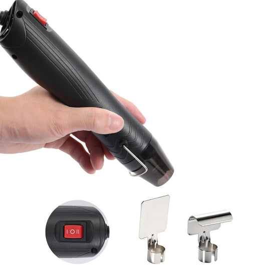 VortecSys Heat Gun for Crafting, 110V 350W Handed Hot Air Gun, 3.28FT Ultra-Long Cable Portable Heat Gun with Stand and Power Cord for Shrinking Wrapping PVC, DIY Embossing and Drying Paint (Black)