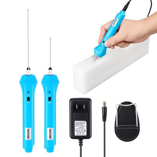 Electric Hot Wire Foam Cutter Tool with Light Indicator, 110-220V 24W, 2 Needles & Heat-Insulated Handle for Styrofoam Cutting, Arts and Crafting, Max Temp 740°C/1364°F