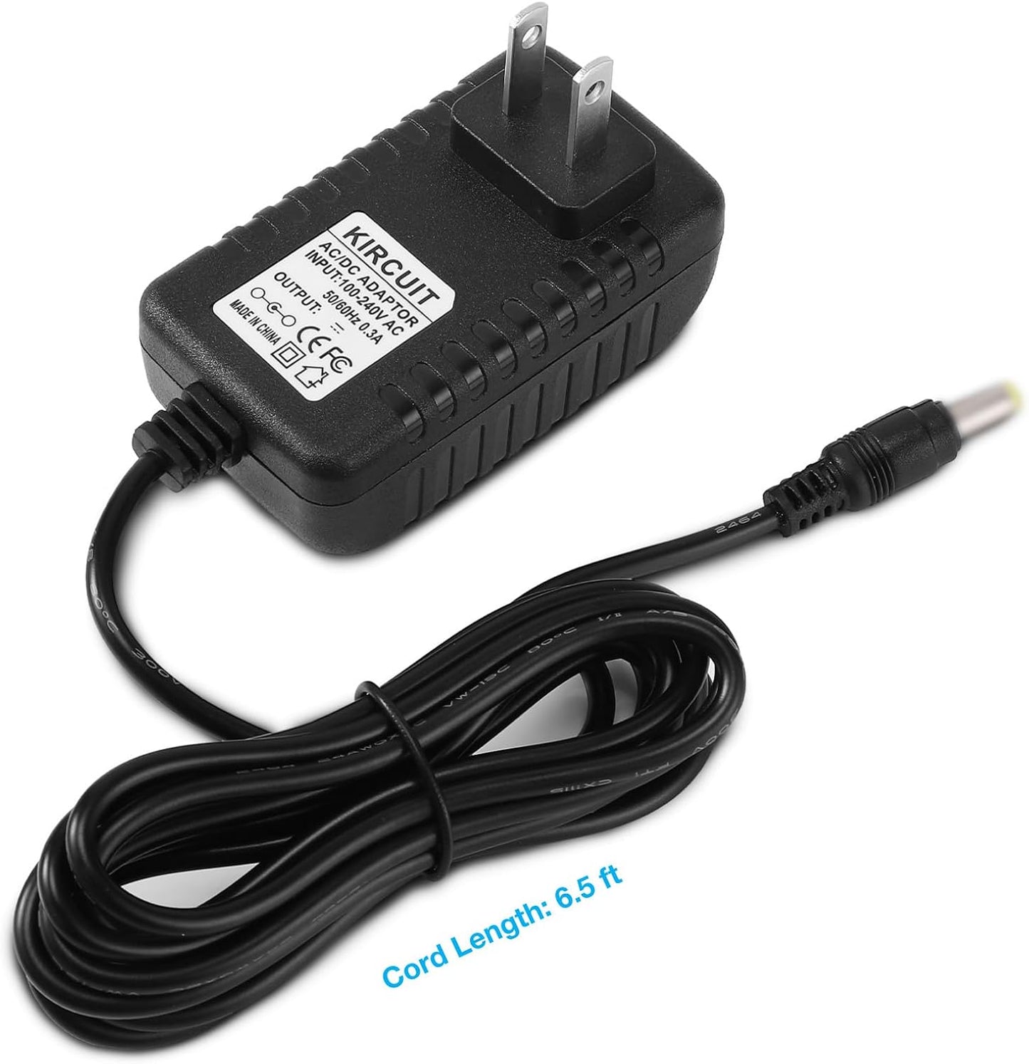 Kircuit BT-151 AC-DC Adapter Charger for QFX Sound Burst Portable Bluetooth Speaker