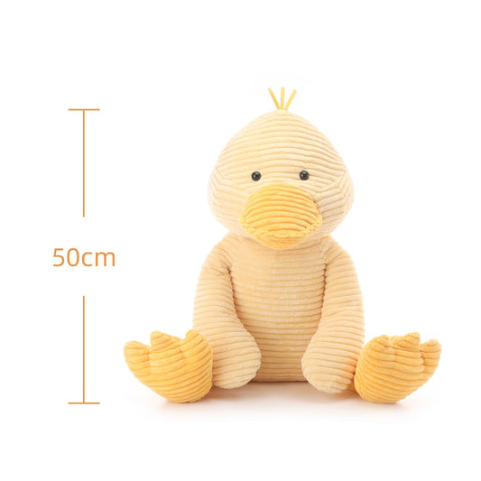 Apricot Lamb Corduroy Duck Stuffed Animal for Kids, Soft Cute Plush Toy for Baby Girl and Boy, 19.7 Inches