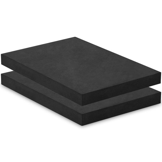 Amylove 2 Pcs Thermoform Molding Foam Sheet, 12 x 8 x 1 Inch, Black Press Thermoform Sheet for Holster and Sheath Making DIY Crafts Board Molding Sheath
