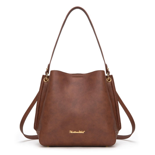 Montana West Hobo Bags for Women Medium Shoulder Purse Casual Bucket Top Handle Handbag with Detachable Crossbody Strap, MWC-HB-584-CF