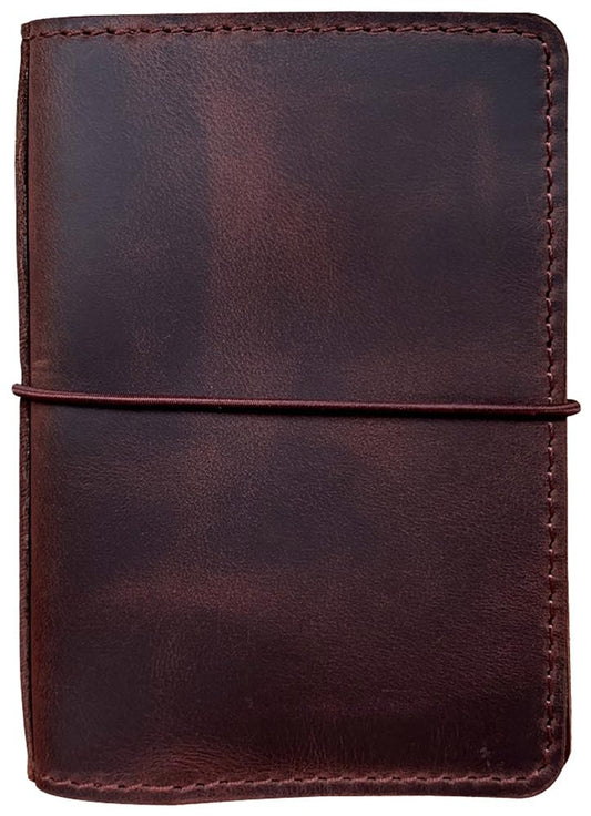 newestor Travelers Notebook Cover with Inner Pockets, Card Slots and Pen Holder, A6 Size, Dark Brown