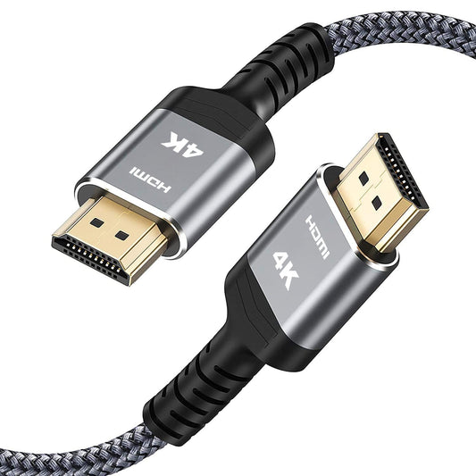 20FT 4K 18Gbps 2.2, 4K 1080p, 3D PS3, PS4, Highwings HDR HDMI Cable, Braided Nylon, HDCP ARC, UHD, HD for Laptop
