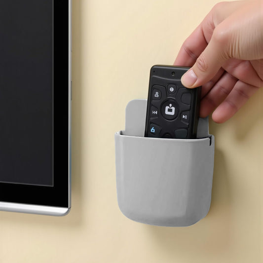 1PC Wall-Mounted Organizer | Plastic Storage Box for Phones, Remotes & Essentials | Tool-Free Installation | Space-Saving Design