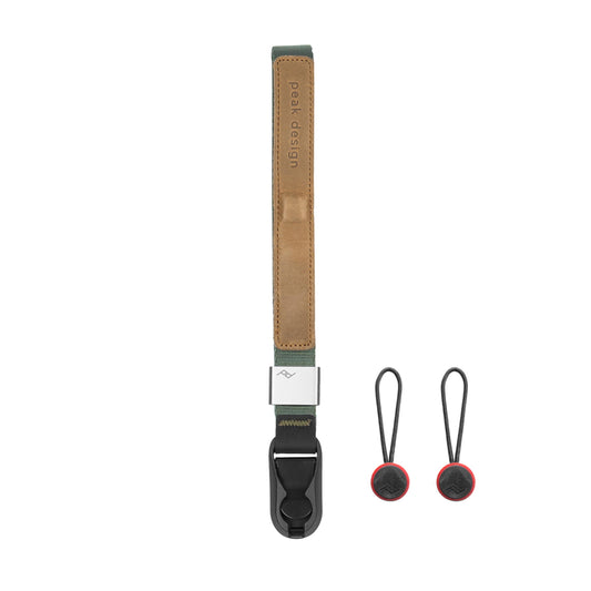 Peak Design Cuff Camera Wrist Strap, Sage, Compatible with DSLR, Compact and Point-and-Shoot Cameras, Low Profile, Quick Release and Connection, 200 lb Capacity, Camera Straps for Photographers