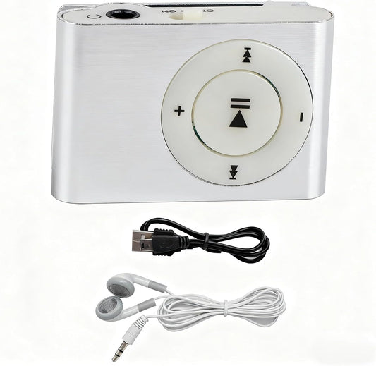 BONKZEBU MP3 Portable Player with Long Battery Life Aluminum Alloy Body Clear Sound Built-in Speaker and Earphones USB