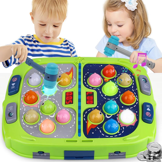 Whack Game Mole for Kids, Toys for 3 4 5 6 7 8+ Year Old Boys Girls, Pounding Toys for Age 3-8, Gift for Kids Toddlers Ages 3-12 Year Old, Interactive Educational Toys with Sound and Light, 3 Modes