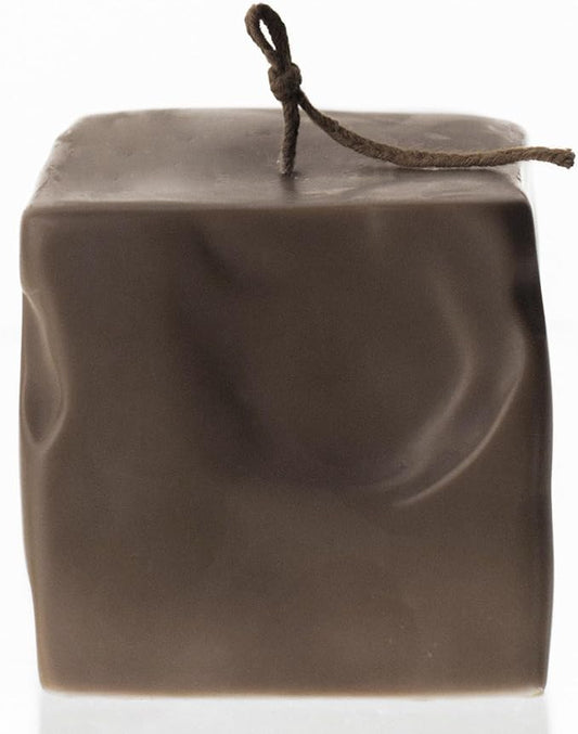 LAWA Raw Block Candle - Beautiful Handmade Pillar Scented Soy Wax Elegant Aesthetic Candle Housewarming Gift Home Room Shelf Decor Idea (Kobicha, Small)