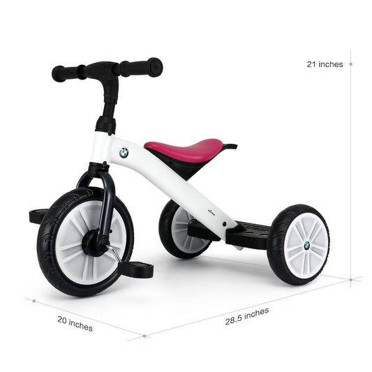 BMW Toddler Tricycle for Boys & Girls Aged 2-5, Valuable Gift for 2 3 4 5 Years Old, Pearl White