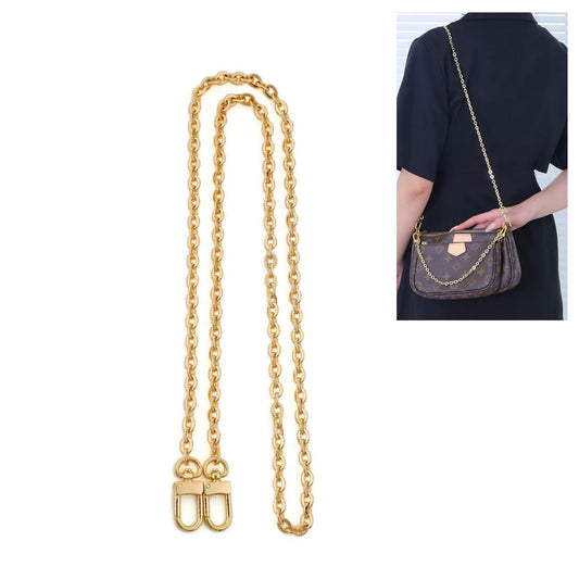 BEUDW Purse Chain Strap Crossbody Gold Chain Shoulder Bag Replacement Strap（Length:34.4inch）