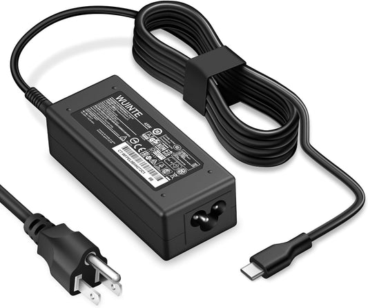 WUINTE USB C Laptop Charger Compatible with HP Dell Lenovo Asus Acer Samsung Google Chromebook Type C Power Cord