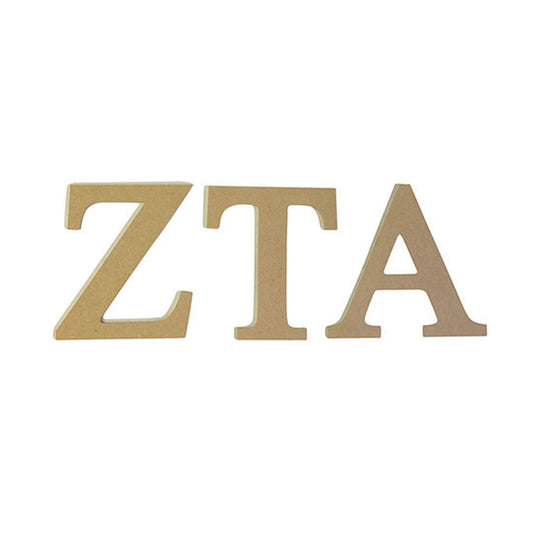 Desert Cactus Zeta Tau Alpha Wooden Letter Set - 7.5 inch Unfinished MDF Wood Zeta ZTA Sorority Greek Letters for DIY Arts and Crafts