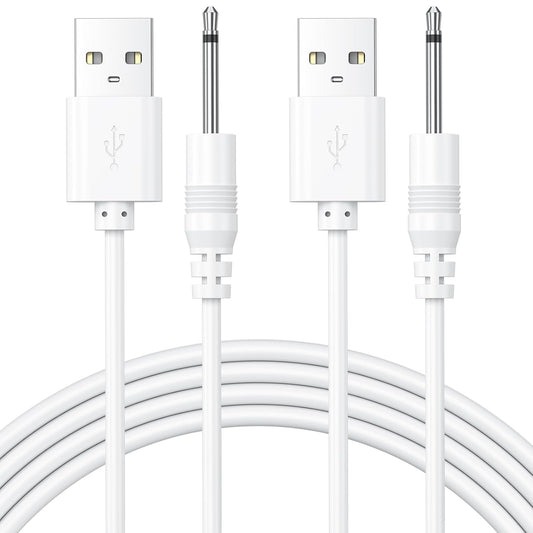 2 Pack 2.5mm Vancle DC Charging Cable USB to DC Fast Charger Cord for Beauty Instrument Charging Cable Massager Charger