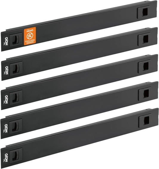 Tecmojo 5 Pack 1U 19 Rack Blank Panel, Cold Rolled Steel Rack Panel, Rack Mount Plate for in Server Rack Enclosure
