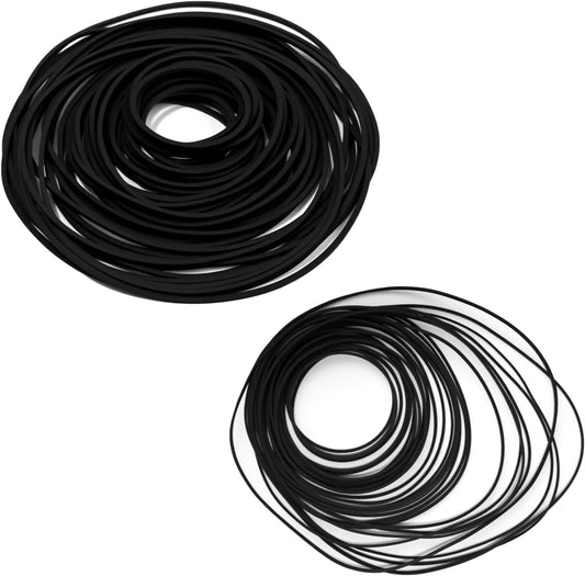 TNJPSEK 80 Cassette 0.7mm 1mm) Pcs Player Belts Replacement Kit, Mixed Flat Rubber Belts for Recorder Repair