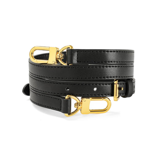 BEUDW Leather Adjustable Shoulder Strap, Used For Replacing Leather Shoulder Strap, Suitable For Handbag Shoulder Strap (width: 0.6in-Black)