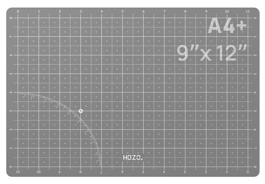HOZO NanoTech Cutting Mat for Ultrasonic Cutter, 9" x 12" Self-Healing Cutting Mat, Glue-Free Eco Design, Heat-Resistant, Metric & Imperial Scales, Durable for Craft, DIY, 3D Printing & Model Making