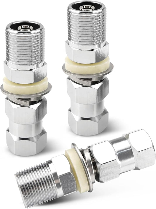 Wujexuhe 3 SO-239 3/8 24 1/2" Pcs Universal Heavy Duty CB Antenna Stud Mount Adapter with Stud Mount Fit for x Threads