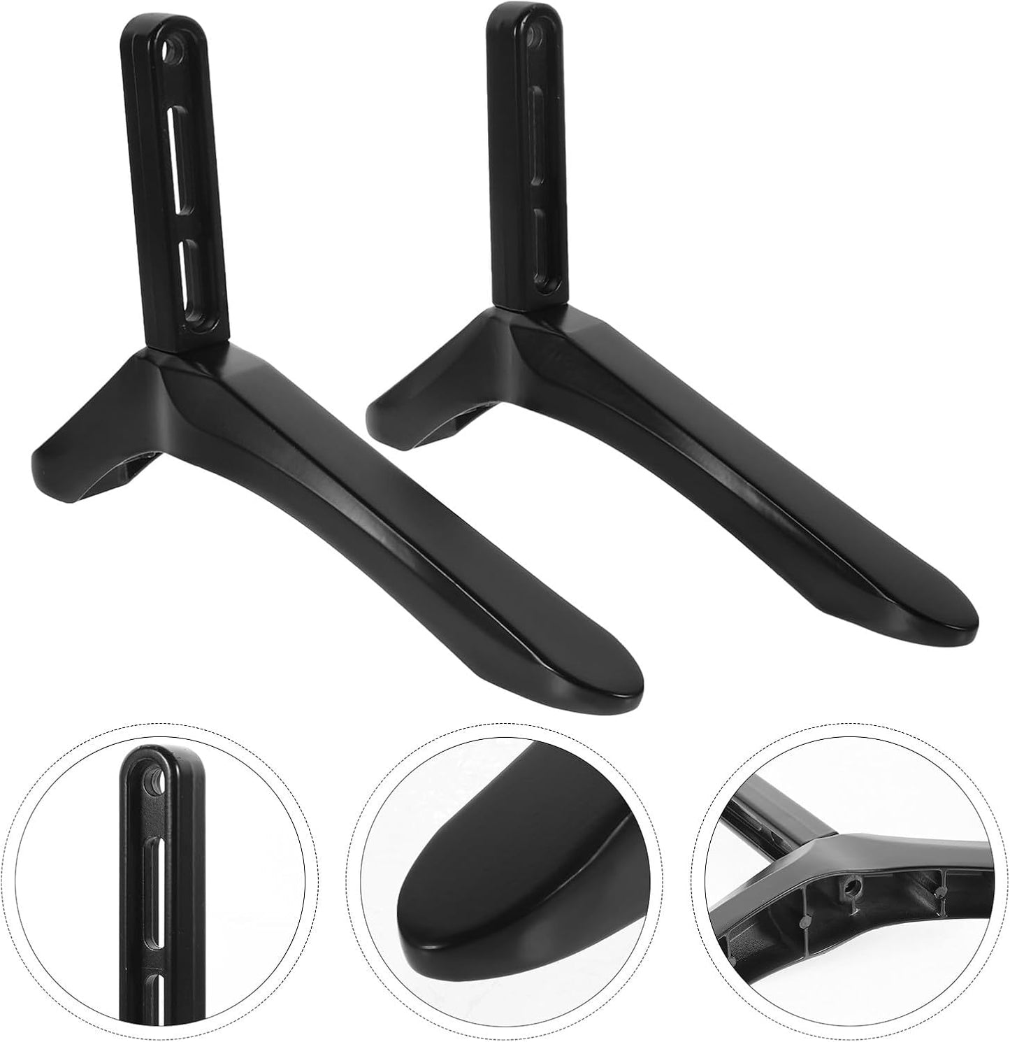 Cabilock Tv Stand Replacement Base with Screws Black Tv Support Holder Bracket for Flat Screen Televisions Suitable