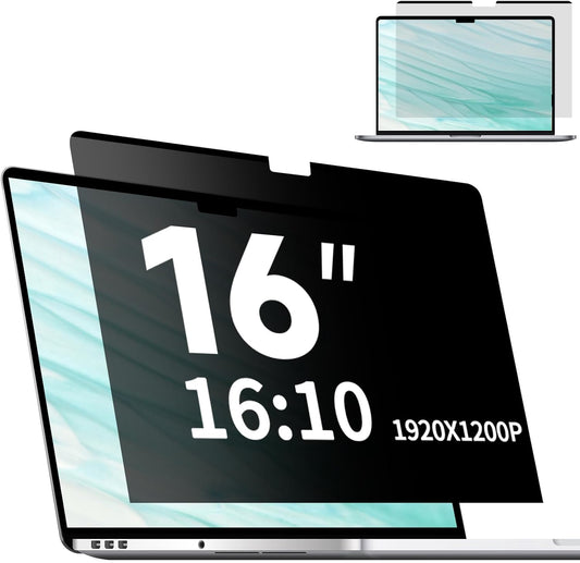 16 Inch 16:10, 16" 1920x1200 Magnetic Laptop Privacy Screen Removable Matte Anti Glare Blue Light Filter - Computer