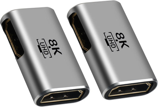 Togconn 8K 2 Pack, 2.1 4K@120Hz,8K@60Hz, 2K, PS5/4, HDMI Coupler Flat HDMI Female to Female Connector HDMI Extension