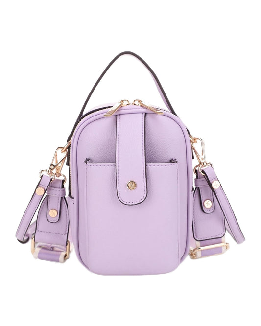 Mali+Lili Gail Vegan Leather Multi Compartment Crossbody Bag - Lavender