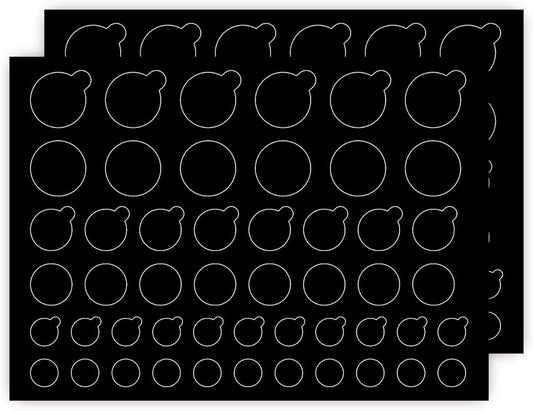 TINGYI 3 2 100 Webcam/Camera Covers Privacy Stickers for Lens Privacy Protection- Sizes Styles - Black Ultra Glossy