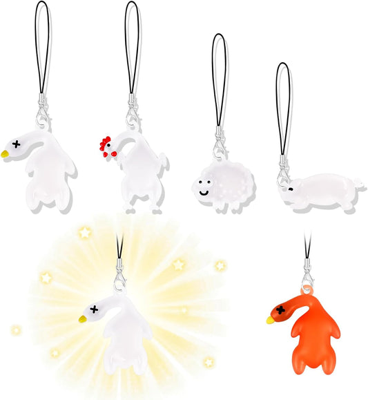 Cute Phone Charms Pink Cellphone Charms for Case Kawaii Charm for Phone Black Car Keychain Charm Kit White Mobilephone